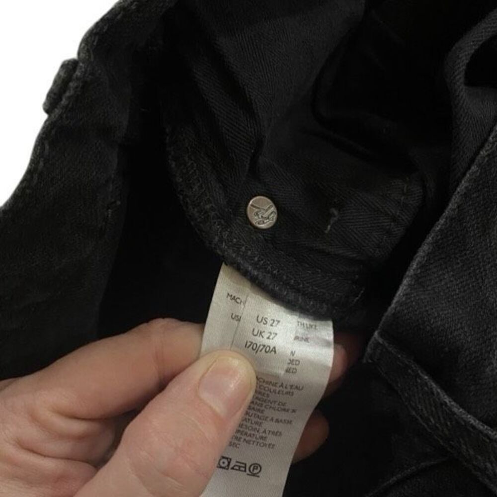 We The Free size 27 distressed black straight leg jeans - Picture 7 of 7